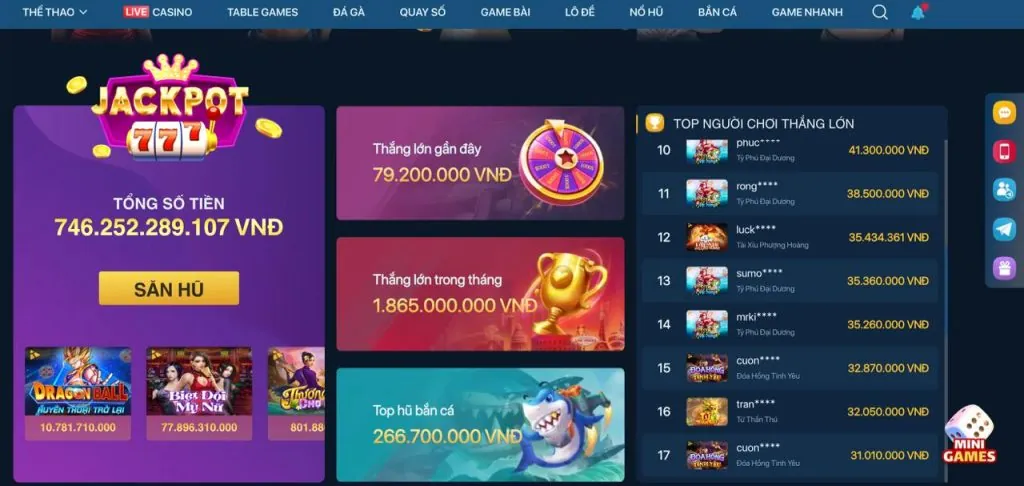 Giao diện nền tảng trò chơi slot ww88 nổ hũ